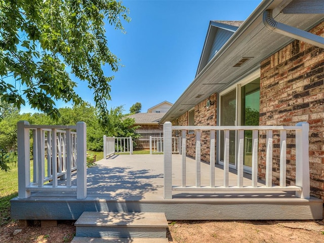 6404 Westway, Oklahoma City, OK 73142 - view of wooden terrace