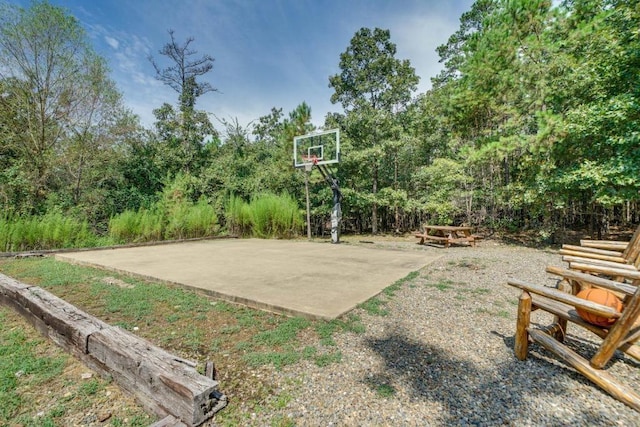 view of basketball court