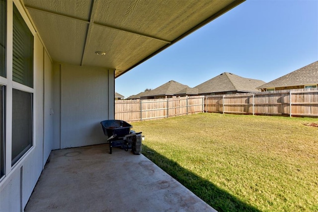 view of yard featuring a patio area