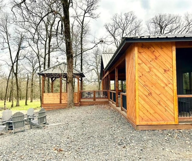 view of yard with a gazebo