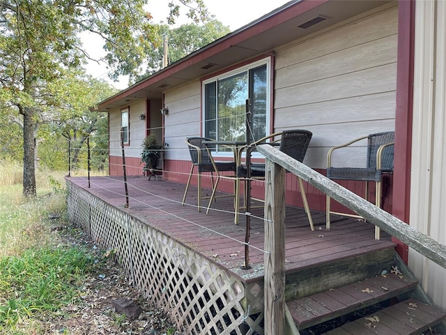 view of wooden terrace