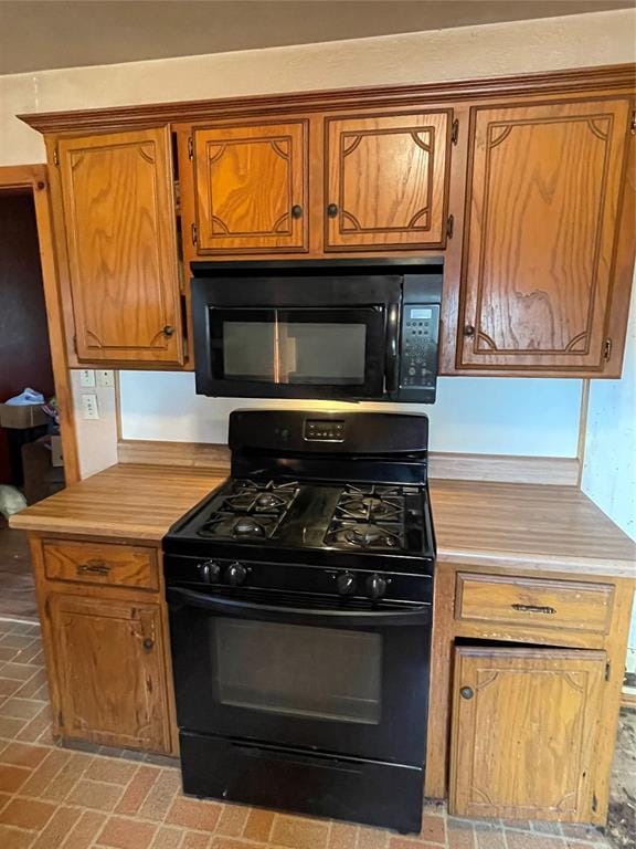 kitchen featuring black appliances