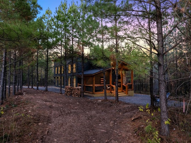 view of playground at dusk