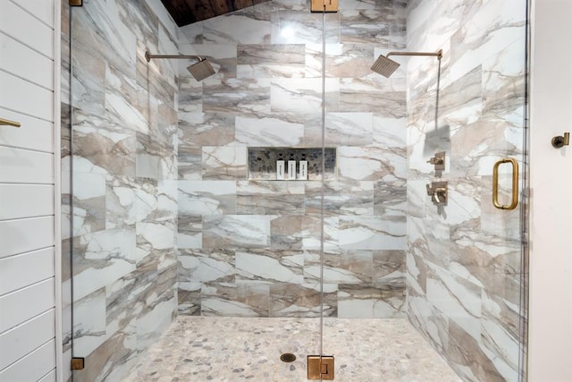 bathroom featuring walk in shower