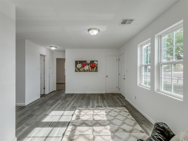 empty room featuring light wood-type flooring