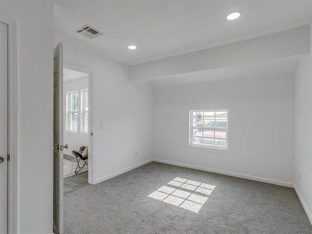 view of carpeted empty room