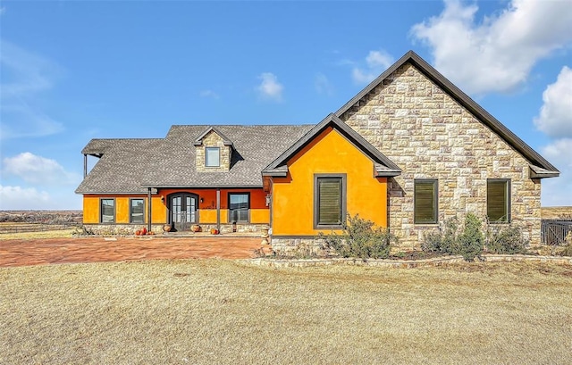 view of front of home with french doors