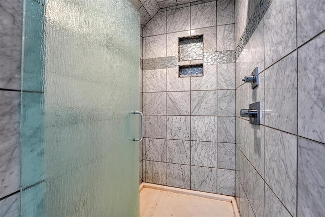 bathroom featuring walk in shower