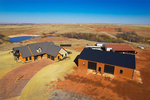 aerial view featuring a rural view