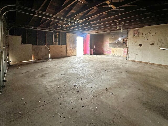 view of basement