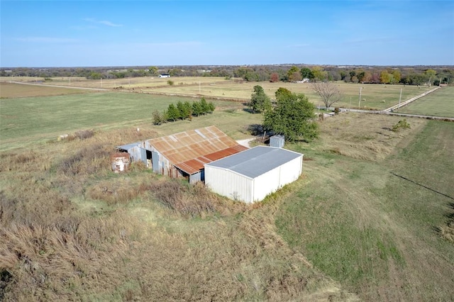 aerial view with a rural view