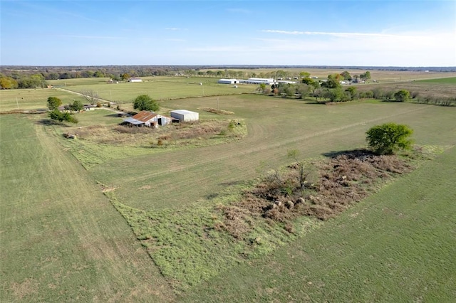 bird's eye view featuring a rural view