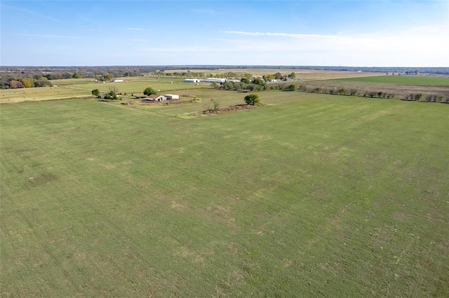 aerial view featuring a rural view