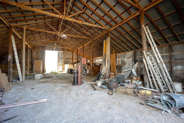 view of attic