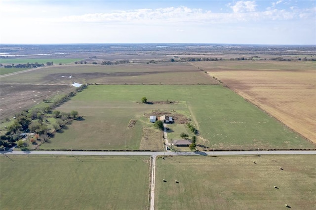 bird's eye view featuring a rural view