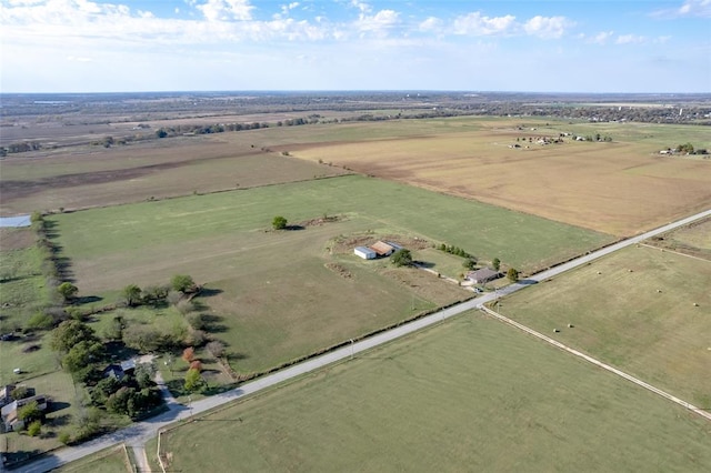 aerial view featuring a rural view