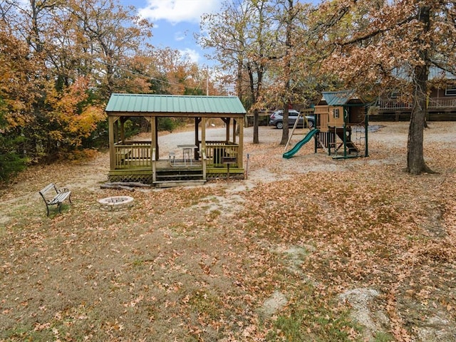 view of jungle gym