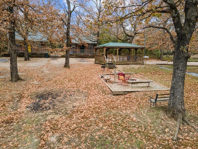 view of property's community featuring a gazebo