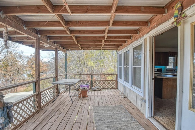 21351 E Tenth St, Hinton, OK 73047 - view of deck
