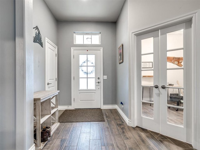 entryway with french doors