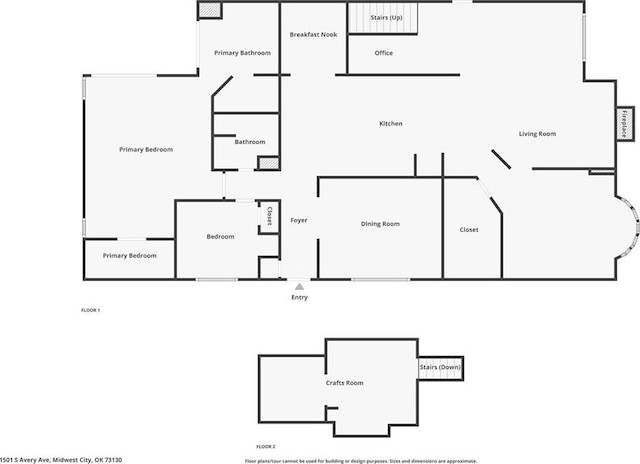 1501 S Avery Ave, Midwest City, OK 73130 - view of room layout