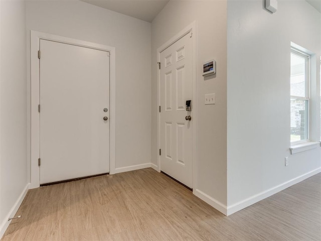 foyer featuring light hardwood / wood-style flooring