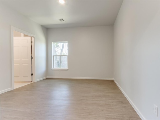 empty room featuring light hardwood / wood-style flooring