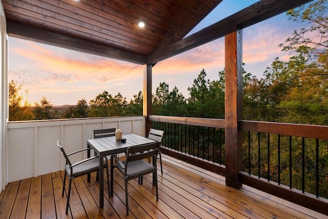 view of deck at dusk