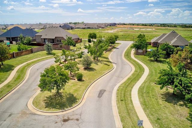 bird's eye view with a residential view