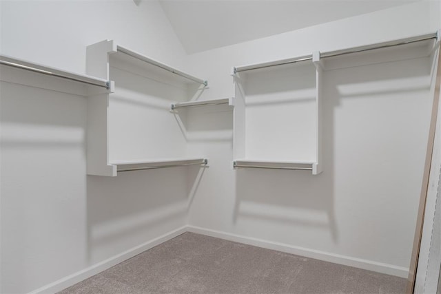 729 Caladium Dr, Yukon, OK 73099 - spacious closet with carpet floors and vaulted ceiling