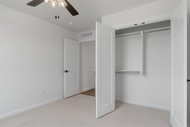 729 Caladium Dr, Yukon, OK 73099 - unfurnished bedroom with a closet, visible vents, baseboards, and carpet