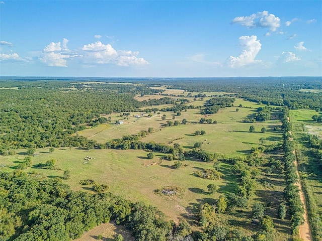 aerial view with a rural view