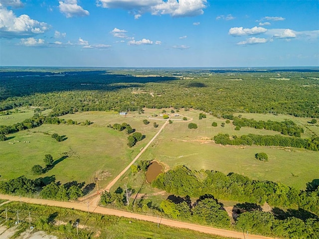 bird's eye view with a rural view