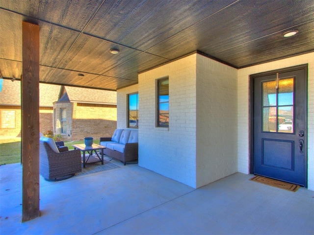 view of patio / terrace with an outdoor hangout area