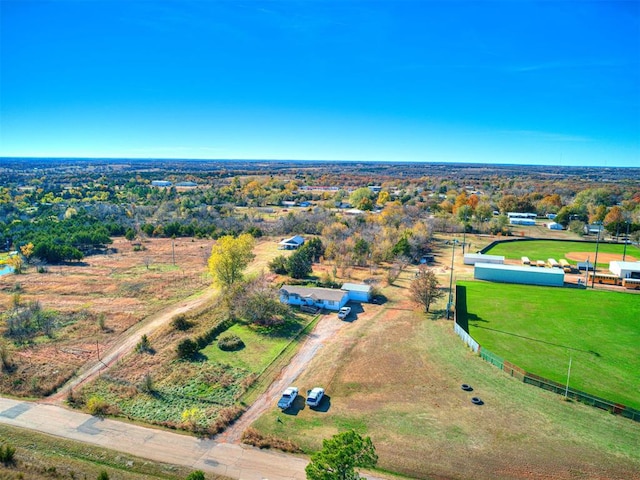 bird's eye view featuring a rural view