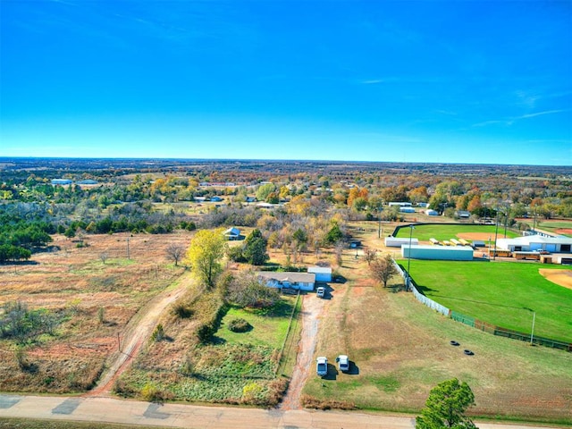 drone / aerial view featuring a rural view