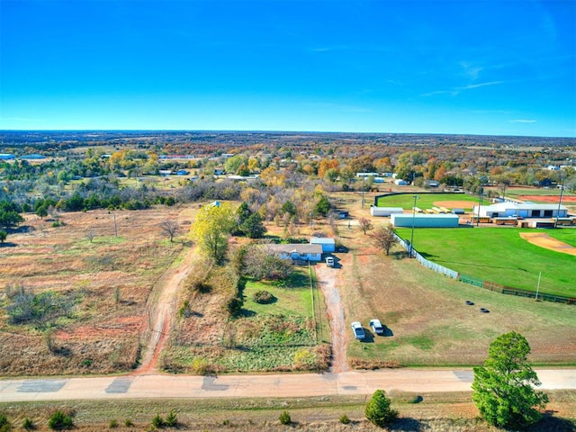 bird's eye view featuring a rural view