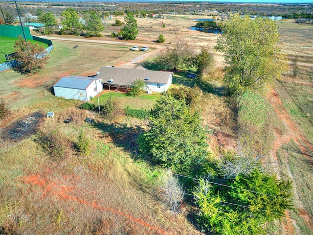 aerial view with a rural view