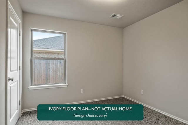 unfurnished room featuring carpet flooring