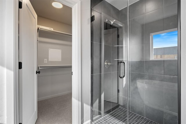 bathroom with an enclosed shower