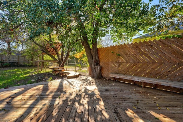 view of wooden terrace