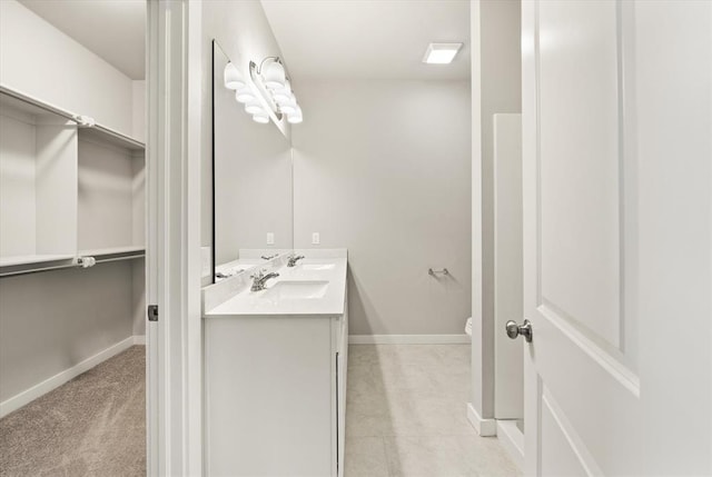 bathroom with vanity