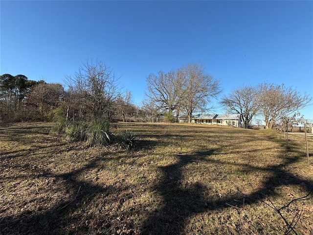 view of yard with a rural view