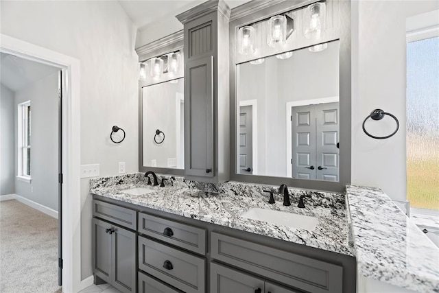 bathroom with vanity