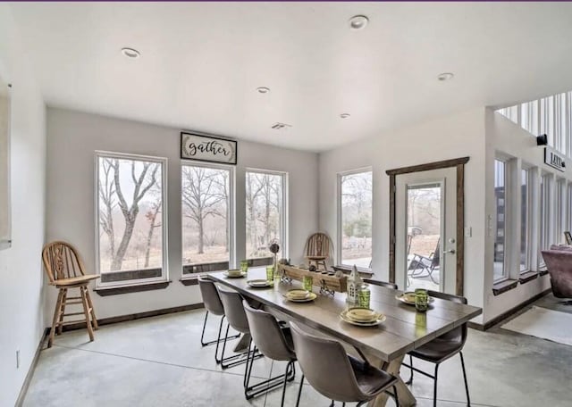 view of dining room