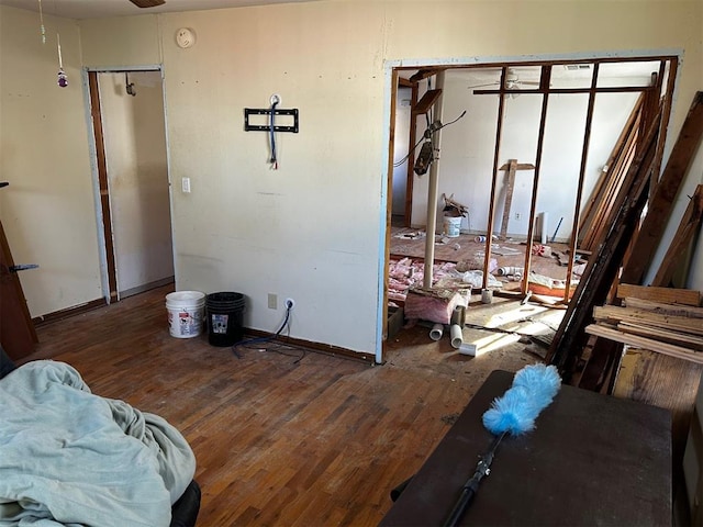 misc room featuring dark wood-type flooring