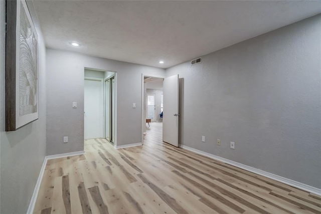 interior space featuring light hardwood / wood-style floors