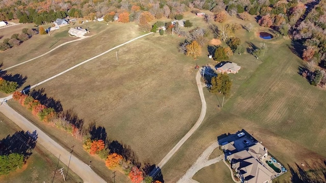 bird's eye view featuring a rural view