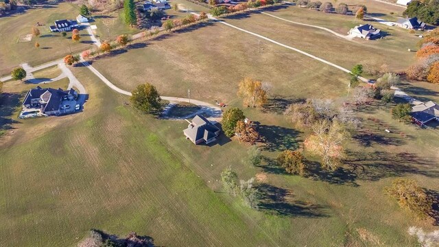 drone / aerial view with a rural view