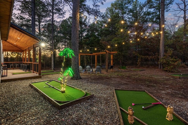 view of playground at dusk